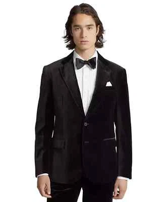 POLO Ralph Lauren Modern Fit Velvet Blazer Jacket, Black, Size 40 R NWOT - Image 1 of 4