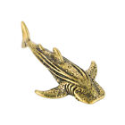  Vintage Animal Sculpture Decor Brass Shark Ornament Accessories