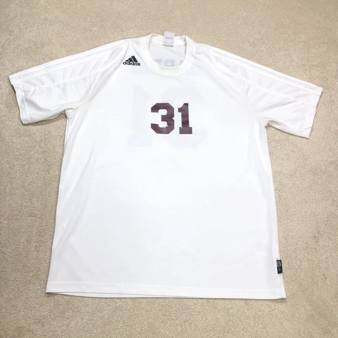 Vintage Adidas Texas A&M Aggies Soccer Jersey Mens Large White Player Issued Cover