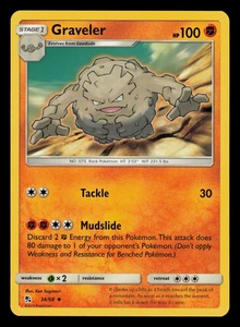 NM - Pokemon Graveler 34/68 Hidden Fates Uncommon - Picture 1 of 2