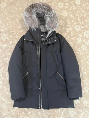 Parka de plumón Mackage EDWARD-X 2 en 1 negra - piel plateada - talla 40 para hombre Foto 1 de 4