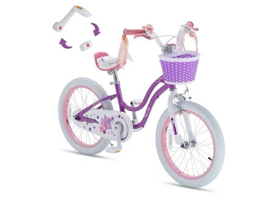 Bicicleta RoyalBaby Niñas Clásica y EZ Niños Bicicleta, Equilibrio y Pedal Bicicleta, 18 Pulgadas Foto 1 de 3