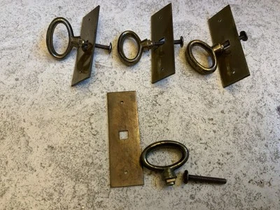 Drexel Accolade Hutch 柜门拉带背板黄铜复古。 批量 4 件 — 第 1/4 张图片