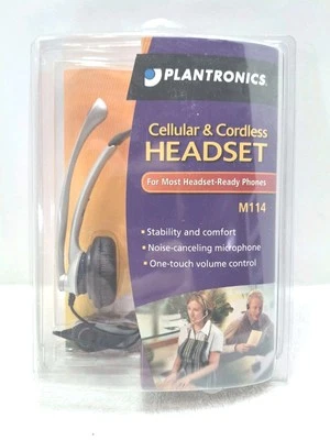 Plantronics M114 Headset New Factory Sealed - Image 1 of 4