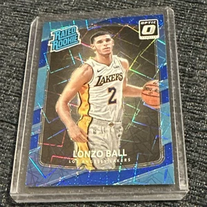 Lonzo Ball 2017-18 Panini Donruss Optic Rated Rookie Blue Velocity #199 LAKERS - Picture 1 of 2