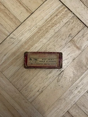 2 Abrazaderas Regla Asiento Llave Vintage L. S. Starrett Nº 298: Caja Original Foto 1 de 4