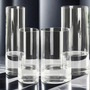 4 Pcs Acrylic Clear Cylinder Flower Vase for Plants Bouquet, Unbreakable Hurr... - Picture 1 of 7
