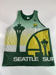 Vintage Seattle SuperSonics Reversible Starter Jersey XL 90s Sonics OKC Thunder NBA - Bild 1 von 12