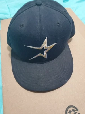 Hecho en EE. UU. 59 50 MODELO PROFESIONAL 7 3/8 Houston Astros Sombrero Gorra Sombrero Negro 100% Lana Foto 1 de 4