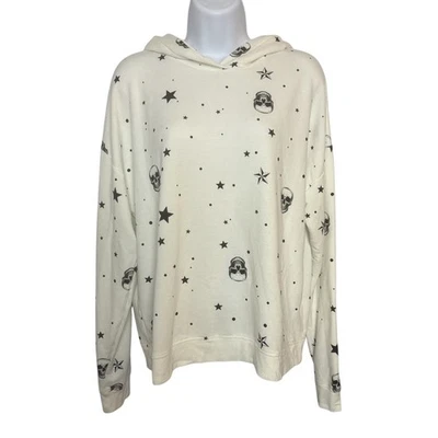 Cynthia Rowley Mujer Grande Sudadera con Capucha Calavera Estrella Pullover Sudadera Gótica Foto 1 de 4