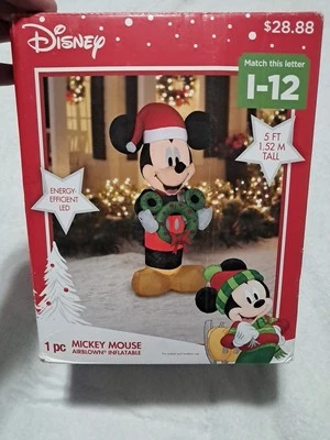 Guirnalda inflable de Mickey Mouse para patio de vacaciones 5 pies 2019 Foto 1 de 4