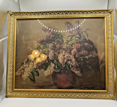 Marco de fotos dorado ornamentado vintage filigrana flores pergamino-FILIGRANA Foto 1 de 4