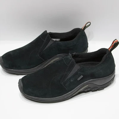 Zapato sin cordones Merrell Jungle Moc negro gamuza resistente al agua para mujer 9,5 usado una vez Foto 1 de 4