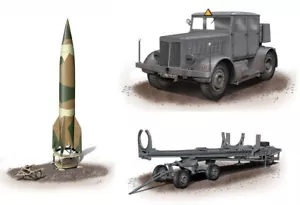 V2 WWII German rocket, SS-100 Gigant, Meillerwagen model set 1:72 Special Armour - Picture 1 of 2