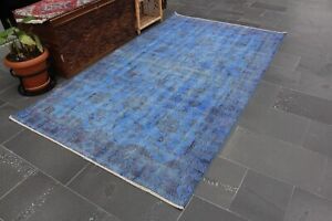 Turkish rug, Overdyed area rug, Hadmade rug, Vintage rug, , 4.5x 7.7 ft MBZ2411