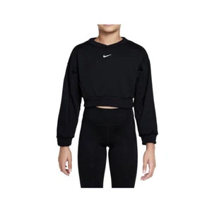 Nike Girls Yoga Dri-FIT Pullover Top DQ8920-010 Black SZ XS-2XL Brand New - Picture 1 of 3