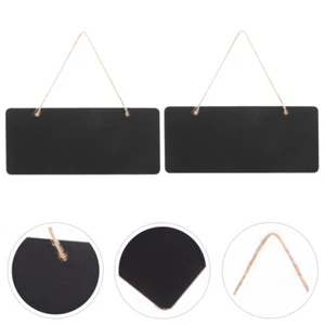 6 Pcs Hanging Small Blackboard Shaped Wooden Pendant Chalkboard Sign - Picture 1 of 12
