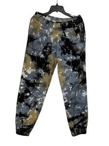 Spirit Jersey Tie Dye Jogger Pants Medium Black Blue Brown White NEW - Picture 1 of 10