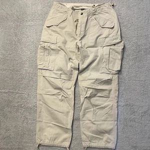 VTG Polo Ralph Lauren Paratrooper Pants Men 36x32 Beige Tactical Cargo Military - Picture 1 of 18