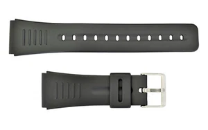 22mm rubber watch band Black fits Casio CMD-40 DBC-30 DBC-63 DBM-150 DBX-103 - Picture 1 of 4