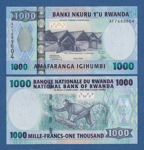 RUANDA / RWANDA -- 1000 FRANCS ( 1.2.2008 ) -- UNC -- AF -- PICK 35 . - Imagen 1 de 1