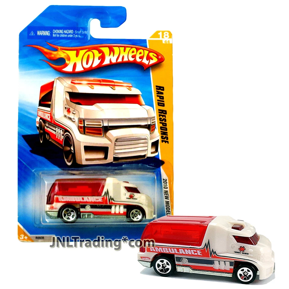 Year 2009 Hot Wheels 2010 New Models 1:64 Die Cast Car #18 White RAPID RESPONSE - Image 1 of 1