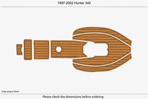 1997-2002 Hunter 340 Cockpit Pads Boat EVA Foam Faux Teak Deck Flooring - Imagen 1 de 22
