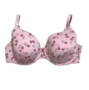 CACIQUE PINK FLORAL SMOOTH LIGHTLY LINED T-Shirt BRA sz 40DD - Picture 1 of 7