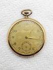Vtg 1930s TEMPO Pocket Watch Rolled Gold 10y Swiss Art Deco 15j Open Face AS-IS