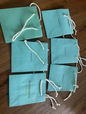 TIFFANY & Co. Packaging 5" x 6" x 3” small blue Paper Gift Shopping Bag- New - Image 1 of 3