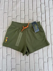 Polo Ralph Lauren Girls Big Pony Spa Terry Shorts Size 6 Color Green NWT - Picture 1 of 8
