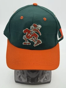 Vintage Miami Hurricanes Green Fitted Hat Size 7 1/4 The Game - Picture 1 of 9