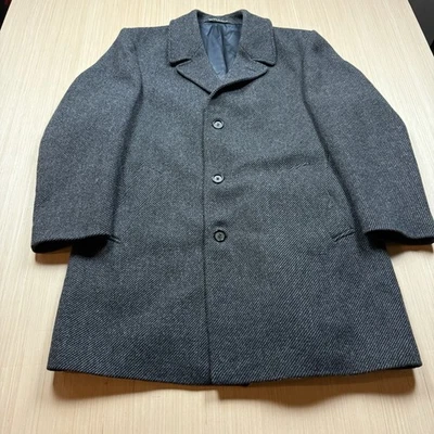 Abrigo de lana de tweed vintage de doble botonadura para hombre talla 48 atómico Foto 1 de 4