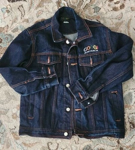 Coogi Dark Wash Denim Jean Jacket Embroidered Kids Youth Size 16/Womens Size S - Picture 1 of 9