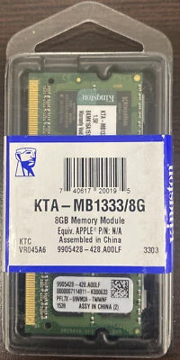 Kingston PC3-10600 8GB SO-DIMM 1333 MHz DDR3 Memory (KTA-MB1333/8G)) - Image 1 of 2