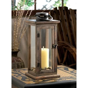 Perfect Lodge Wooden Candle Lantern for Pillar candle - Picture 1 of 4