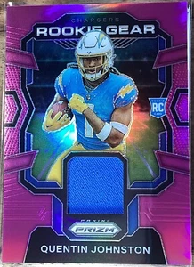 2023 Panini Prizm Quentin Johnston Rookie Gear Pink # RG-QJ NFL Rookie RC Card - Picture 1 of 2