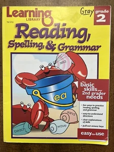 LEARNING LIBRARY READING SPELLING GRAMMAR GRADE 2 WORKBOOK HOMESCHOOL RESOURCE - Picture 1 of 10
