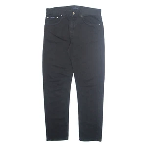 VALENTINO Mens Trousers Black Regular Tapered W34 L28 - Picture 1 of 6
