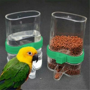 Birds Cage Feeder Food Water Feeding Automatic-Drinker Parakeet Parrot Dispenser - Picture 1 of 10
