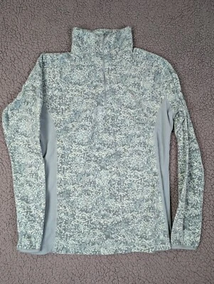 Columbia Sweatshirt Womens Large Green Fleece  Quarter Zip Activewear Outdoor - Image 1 of 4