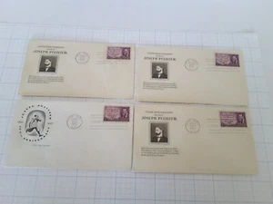 Joseph Pulitzer 100th Anniversary Birth First Day Cover 1947 Lot of 4 - Bild 1 von 7
