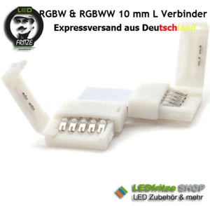 10mm RGBW RGBWW L - Verbinder LED Verbinder Connector Schnellverbinder Stripe - Bild 1 von 3