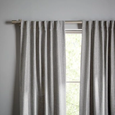 West Elm Crossweave  5 Curtain Panels -  48x84 Rosette Hidden Pole Pocket- - Image 1 of 4