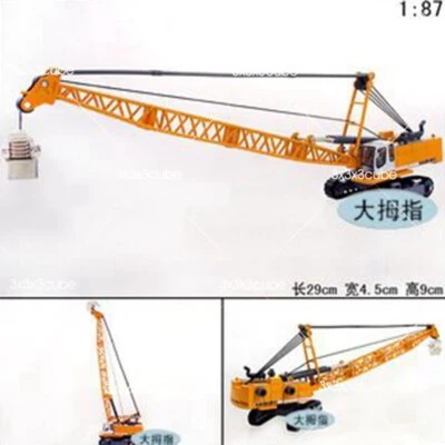 KDW 1/87 Machinery Crawler Tower Cable Excavator Diecast Model 1/87 Scale - Image 1 of 4