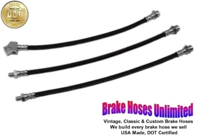 CONJUNTO DE MANGUEIRA DE FREIO Ford Mustang 1965 1966 - Disco dianteiro, com escapamento único - Imagem 1 de 2