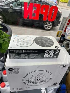 X-TRA DICKE medizinische Untersuchungshandschuhe MEDIUM SCHWARZ Box mit 100 HANDSCHUHEN NITRIL - Bild 1 von 3