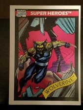 1990 IMPEL MARVEL UNIVERSE SERIES 1 WOLVERINE (PATCH) ROOKIE CARD #37