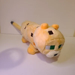 Minecraft Plush Yellow Brown Ocelot Plush Jinx Green Eyes 10" -17” With Tail - Picture 1 of 11
