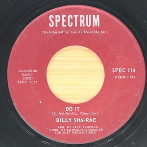 BILLY SHA-RAE - DO IT / CRYING CLOWN - SOUL  45 SPECTRUM - Imagen 1 de 2